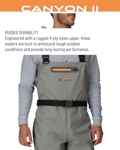 FROGG TOGGS Canyon II Breathable Waterproof Stockingfoot Fishing Chest Wader for Fishing