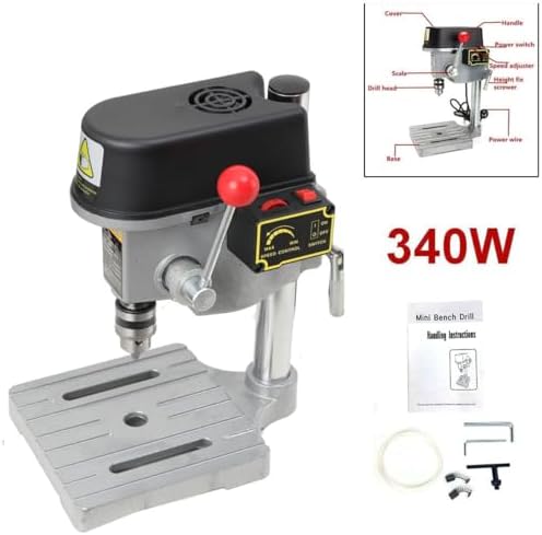 3-Speed Benchtop Drill Press, Electric Bench Wood Drilling Machine for DIY Creation