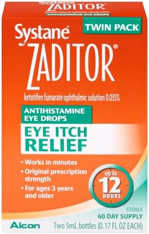 Zaditor Antihistamine Eye Drops Twin Pack (2 Bottles - 0.17 fl oz Each) 0.34 fl o by Zaditor