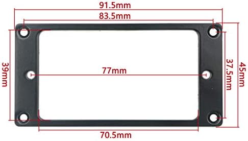 Metallic 2-Pack Humbucker Pickup Rings | Flat Mounting Frame for Electric Guitar, Chromium-plated Iron, Chrome Bridge Neck Pickup Covers Replacement Part