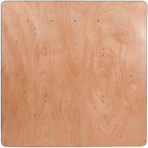 Flash Furniture 5 ft Wood Folding Square Banquet Table | Durable Construction, Commercial Use