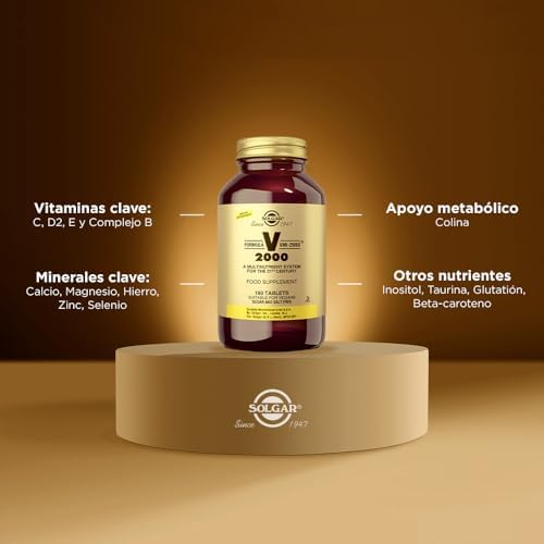 Solgar Formula VM-2000 (Multinutrient System), 180 Tablets - Contains Zinc | Premium Quality Multiple - Supports A Healthy Immune System - Vegan