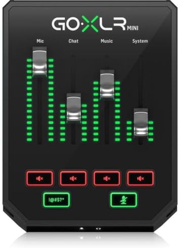 TC Helicon GoXLR MINI Online Broadcast Mixer with USB/Audio Interface and Midas Preamp, Officially Supported on Windows