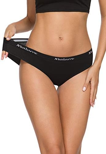 Wealurre Womens Underwear Cotton Bikini Breathable Sport Low Rise Panty for Women Multipack