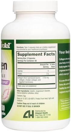 HealthA2Z Multi Collagen Pills 1735mg, 180 Capsules (60 Servings)