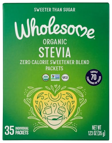 Wholesome Sweeteners Organic Stevia, 1000 Count Packets, Zero Calorie Sweetener Blend, Keto Friendly, Non GMO, Gluten Free & Vegan