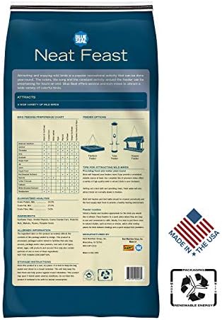 Blue Seal Neat Feast Wild Bird Seed | Convenient Shell-Free Mix | Attracts Wide Variety of Birds | 20 Pound Bag