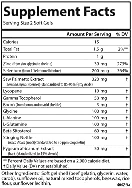 Carlson Nutra-Support Prostate, Prostate Support, Men's Health, 90 Softgels | with Saw Palmetto & Stinging Nettle; Reproductive Health