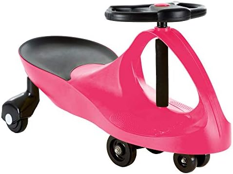 Wiggle Car Ride On Toy - No Batteries, Gears or Pedals - Twist, Swivel, Go - Outdoor Ride Ons for Kids 3 Years and Up by Lil' Rider (Hot Pink)