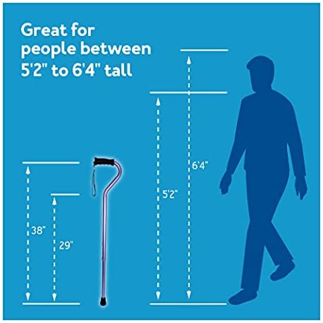 Carex Walking Cane with Soft Cushioned Handle - Adjustable Walking Cane for Men or Women - Black Cane