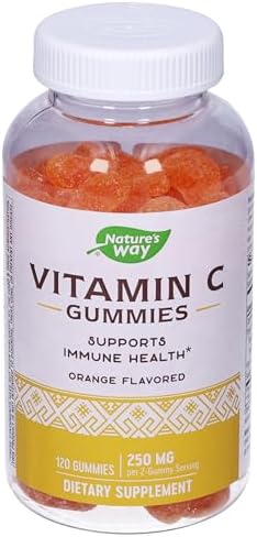 Nature's Way Vitamin C Gummies, 250 mg per Serving, Orange, 120 ct