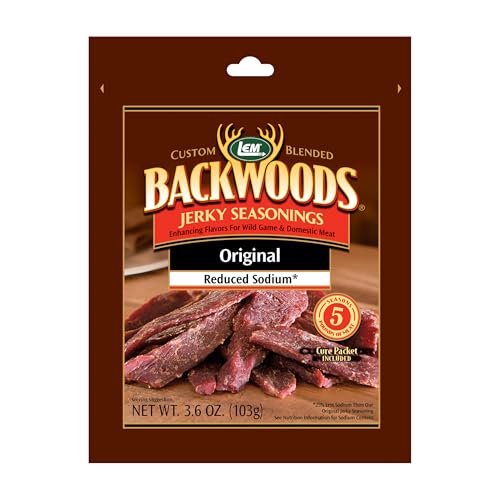 LEM Products Backwoods Reduced Sodium Original Jerky Seasoning, 3.6 oz