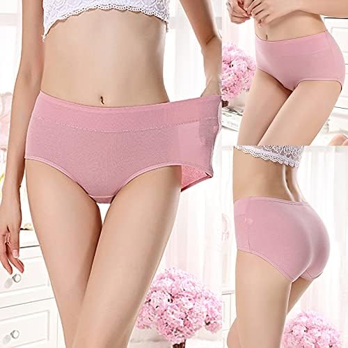 Buankoxy Women's Mid-Rise Stretch Cotton Panties, Assorted Colors