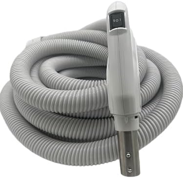 Universal Central Vacuum 30 ft High-Voltage Hose with Direct Connect Plug, ON-Off Switch Control at The Handle-Compatible with Most Inlets - Crushproof (30. Ft. Direct Connect)