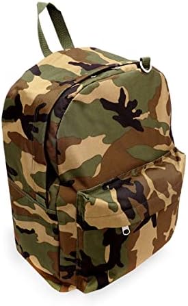 Everest Classic Woodland Camo Backpack, Camouflage, One Size