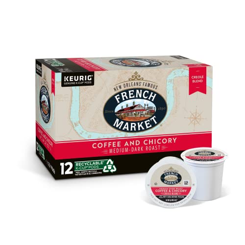 French Market Streetcar Blend Dark Roast Single Serve Coffee Pods, 12ct Box (Pack of 6)