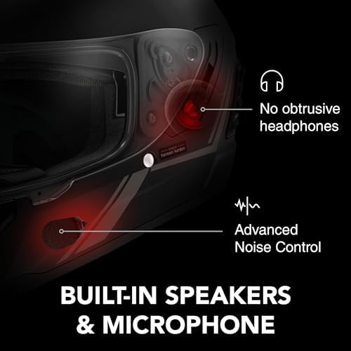 Sena Stryker Full Face Smart Helmet with Integrated Mesh and Bluetooth Communications, LED Taillight, and Sound by Harman Kardon, DOT (Gloss White, X-Large)