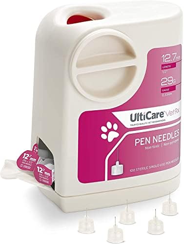 UltiGuard Safe Pack Pet Pen Needles and Disposal, 29G x 12mm (1/2"), 100 Ct
