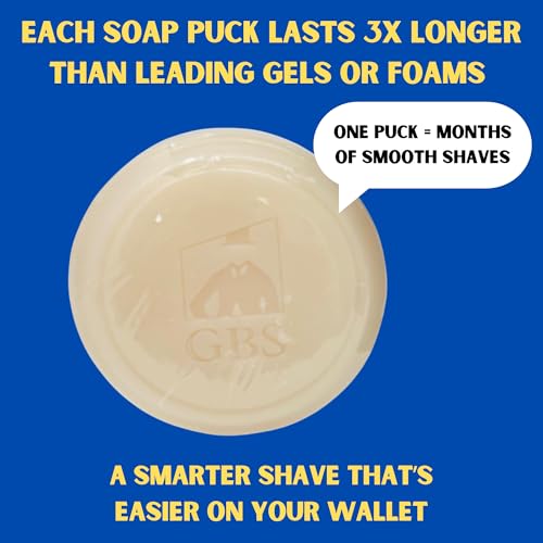 GENTS All Natural Shaving Soap Set for Men, 3 Pack Cedar & Pine, Sandalwood, Bay Rum, Shea Butter Rich Lather, Barbershop Wet Shave Grooming Kit