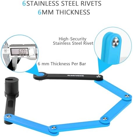 Bike Lock Bicycle Scooter Motorcycle Folding Locks with 4Keys, Fold Chain Heavy Duty Alloy Steel Foldable Lock with Mounting Bracket 2pc Straps