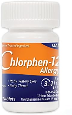 Chlorpheniramine Maleate Extended Release, 12 Mg , 60 Tablets