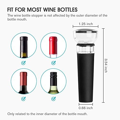 mafiti Set of 4 Wine Stoppers, The Perfect Accessory for Keeping Wine Fresh