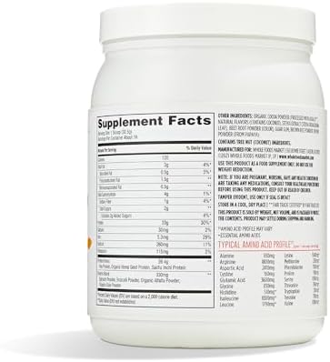 Whole Foods Market, Plant Protein & Greens, Rich Chocolate, 18 oz