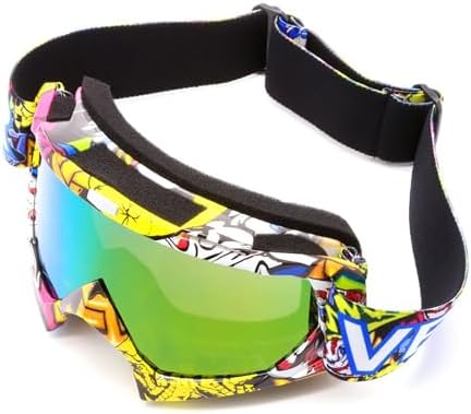 Dirt Bike Goggles, ATV Motorcycle UTV MX OTG Accessories Goggle Glasses & Anti Fog Ski Goggles, Racing Skiing Dirtbike