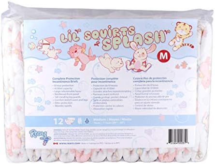 Rearz - Lil' Squirts Splash - Adult Printed Diapers (16 Pack) (Large)