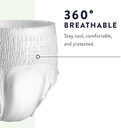 Prevail Per-Fit Daily Protective Underwear, Unisex Adult Disposable Adult Diaper for Men & Women, Extra Absorbency, Medium, 80 Count (4 Packs of 20) | Disposable, Incontinence, Extra Absorbency