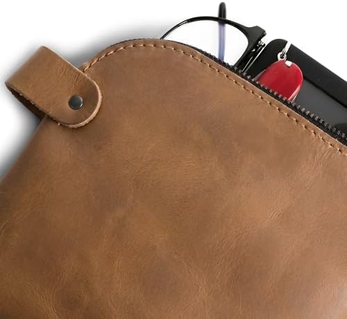 Hide & Drink, Large Rustic All Purpose Utility Bag for Cords & Chargers, Travel Bag, Multi-Purpose Bag, Full Grain Leather