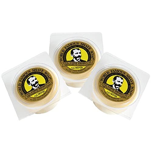 Col. Conk World's Famous Shaving Soap, Almond 3 - Pack Each Net Weight 2.25 Oz by Colonel Conk