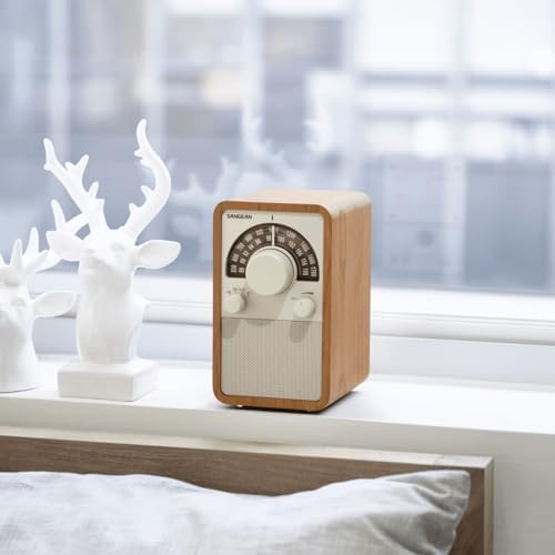 Sangean WR-15WL AM/FM Table Top Wooden Radio, Walnut