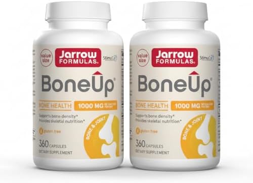 Jarrow Formulas BoneUp, 1,000mg Calcium Per Day, 240 Capsules | Bone Density Support, MCHA Calcium, Vitamins D3 & K2, Provides Skeletal Nutrition, Strong Bone Support, 40 Day Supply