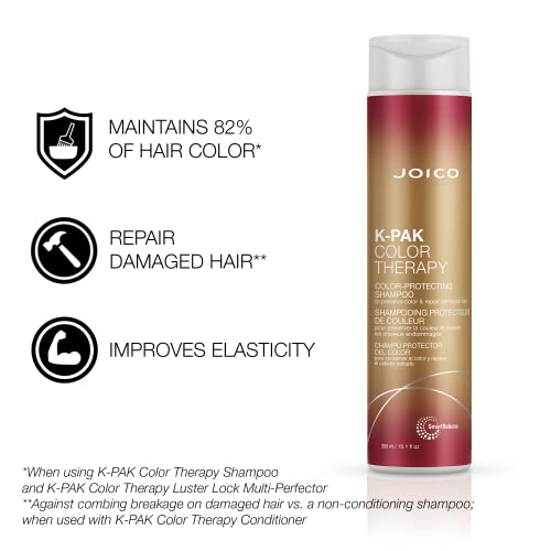 Joico K-PAK Color Therapy Color-Protecting Shampoo & Conditioner Set | For Color-Treated Hair | Boost Shine | Improve Elasticity | Repair Breakage | Rebuild Damaged Hair | With Keratin & Argan Oil