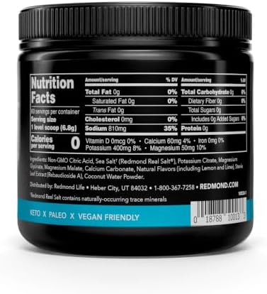 REDMOND Re-Lyte Sugar Free Electrolyte Powder Drink Mix (Mixed Berry)