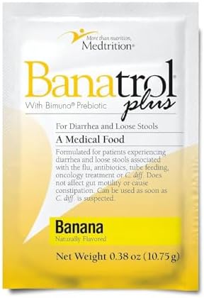 Medtrition Banatrol® Natural Anti-Diarrheal with Prebiotics, Relief from Chronic Diarrhea, IBS, Recurring Diarrhea, Clinically Supported Medical Food, Non-Constipating, 75 Servings (Pineapple)