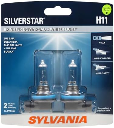 SYLVANIA - H11 SilverStar - High Performance Halogen Headlight Bulb, High Beam, Low Beam and Fog Replacement Bulb