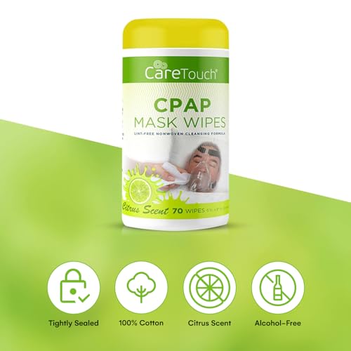 Care Touch CPAP Mask Wipes - 3 Packs of 70 Citrus Scent CPAP Wipes
