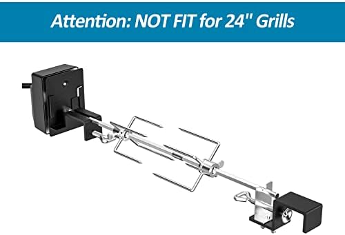 Skyflame Stainless Steel Rotisserie Kit with Heavy Duty Motor