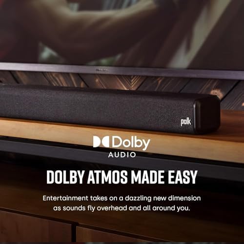 Polk Audio Signa S2 Ultra-Slim Sound Bar for Smart TV with Subwoofer