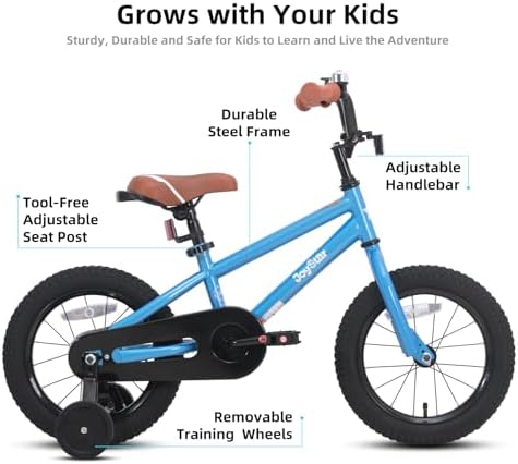 JOYSTAR Kids Bike for Ages 2-12 Years Boys Girls BMX Style Bicycle | 12-20 Inch Kids Bike with Training Wheels, Children Bicycle for Kids & Toddler
