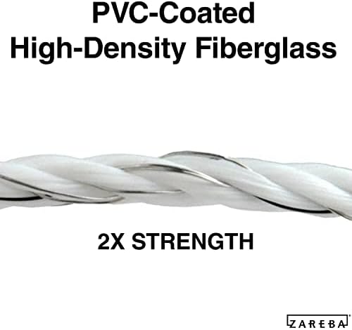 Zareba Heavy-Duty Sure Shock Polyrope, 656 ft Electric Fence Wire | 6 Aluminum Conductors for Temporary Fencing