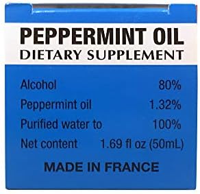 Ricqles Peppermint Oil Dietary Supplement (Supports Healthy Digestion, Intestinal Comfort) (1.69 fl. oz) (1 Bottle) (Product of France).