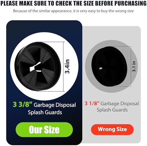 3 3/8" Garbage Disposal Splash Guard Replacement for InSinkErator Evolution