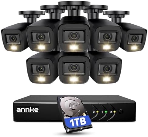 ANNKE 3K Lite Wired Security Camera System Outdoor, 8X 2MP Cameras, 1TB HDD | AI Human/Vehicle Detection