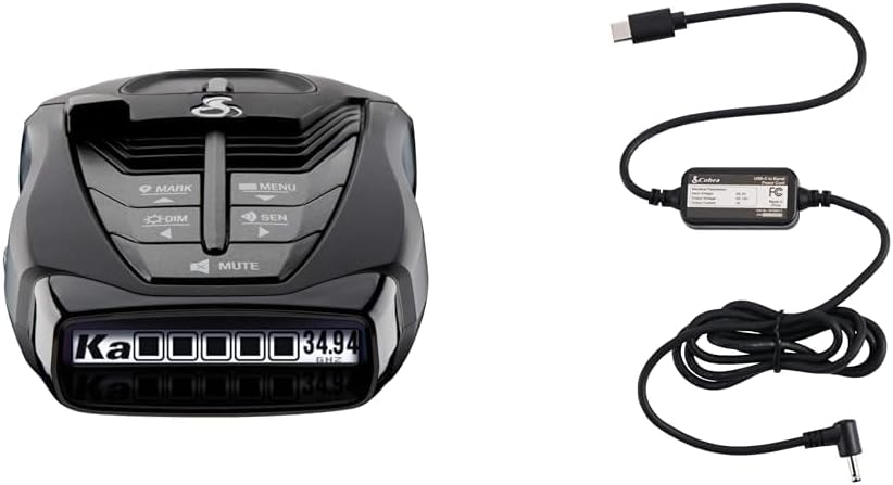 Cobra RAD 480i Laser Radar Detector, Long Range Detection, Bluetooth, Black