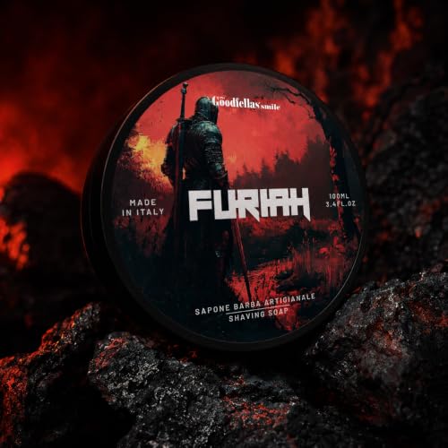 Goodfellas' Smile Furiah Shaving Soap, Made in Italy | Builds Dense, Cushioning Lather For Smooth Razor Glide