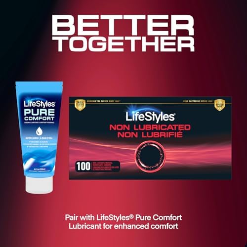 LifeStyles Non-Lubricated Natural Rubber Latex Condoms Value Pack, 100 Count