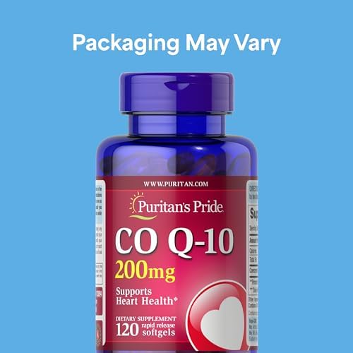 Puritan's Pride Coenzyme CoQ10 200mg, 120 Rapid Release Softgels